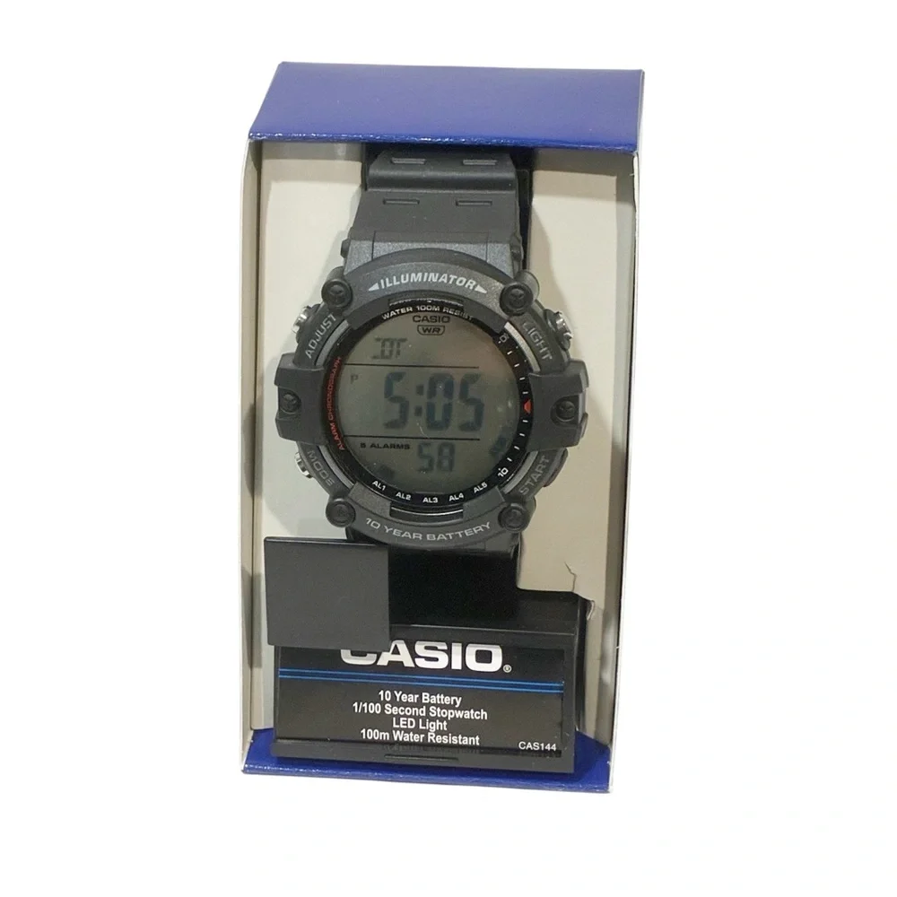 Casio Men's AE1500WH-1A Digital Black Resin Band Watch NEW